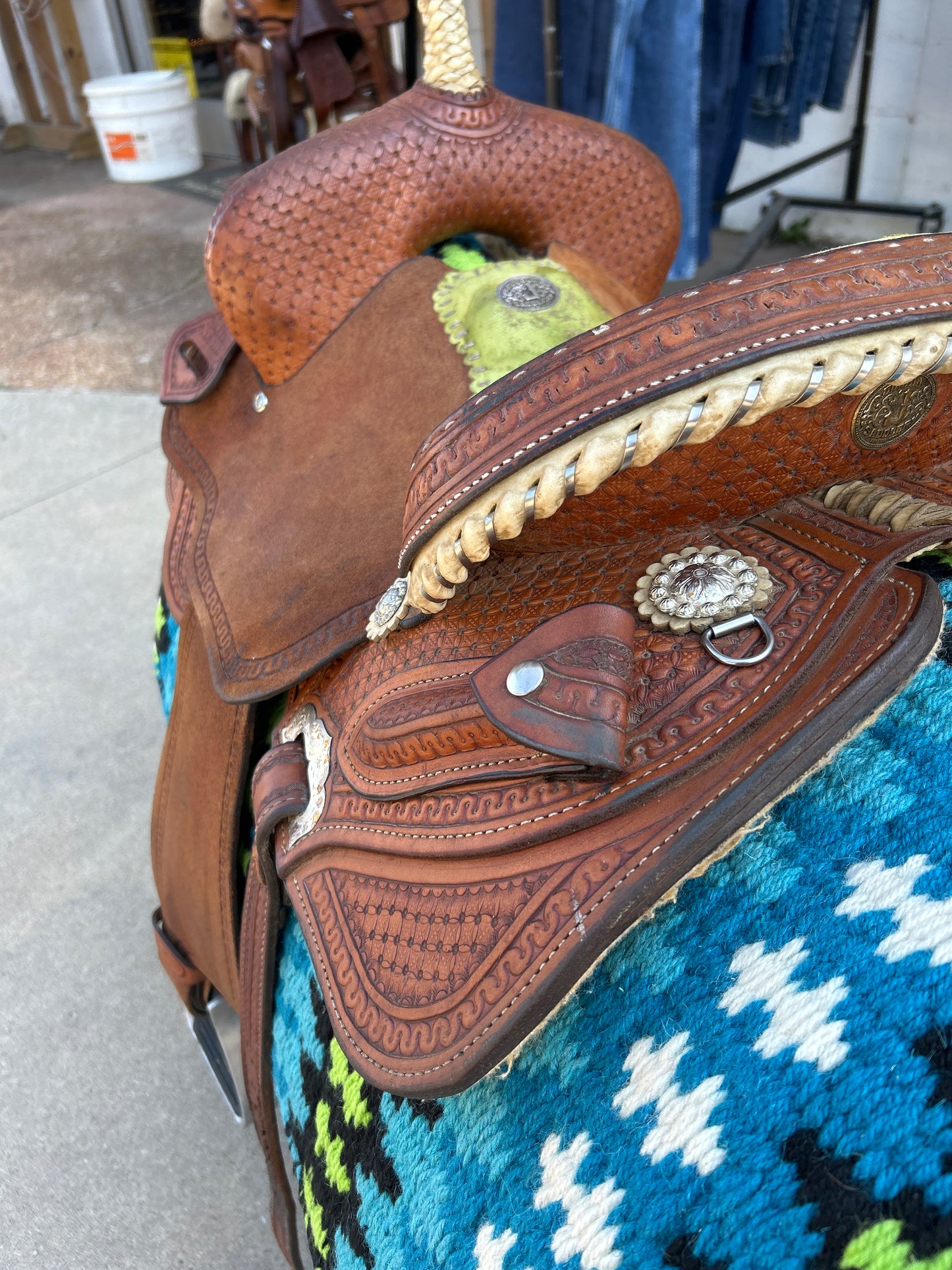 Lynn McKenzie Special 14” Barrel Saddle by Double J Saddlery