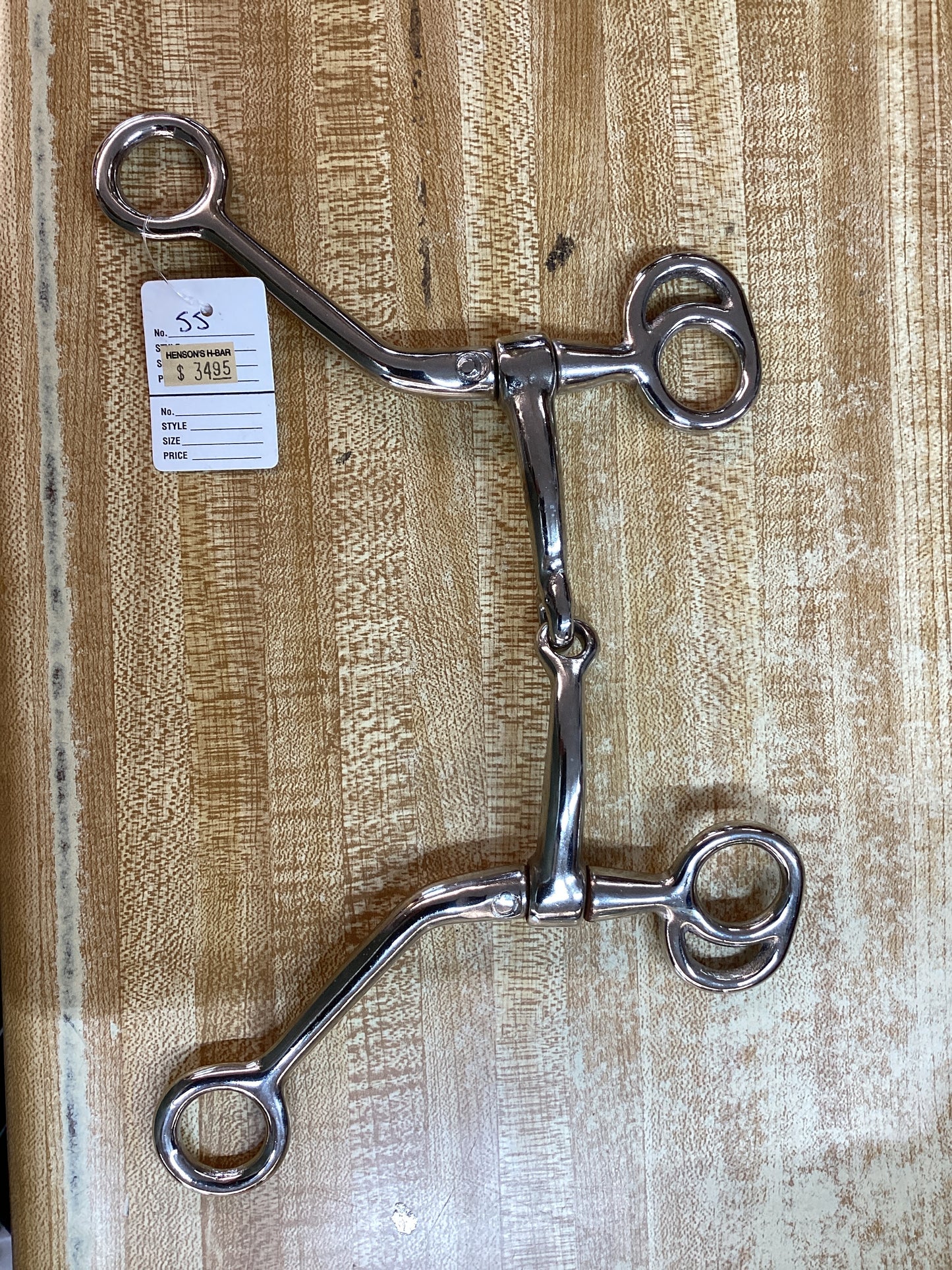 Stainless Steel Jointed Snaffle Curved Shank Bit