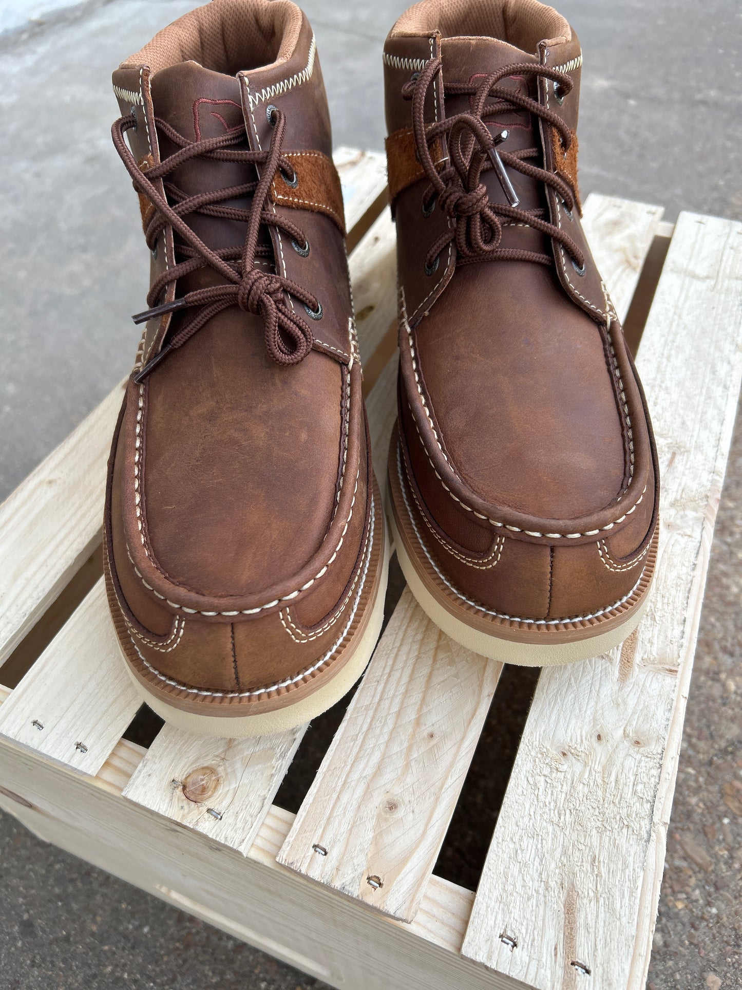 Men’s 4” Wedge Sole Boot by Twisted X-Oiled Saddle