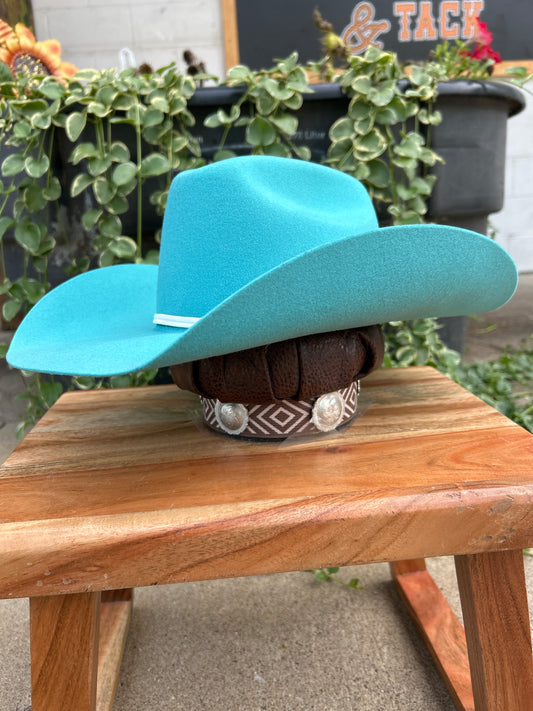 Twister Kid's Turquoise Felt Hat
