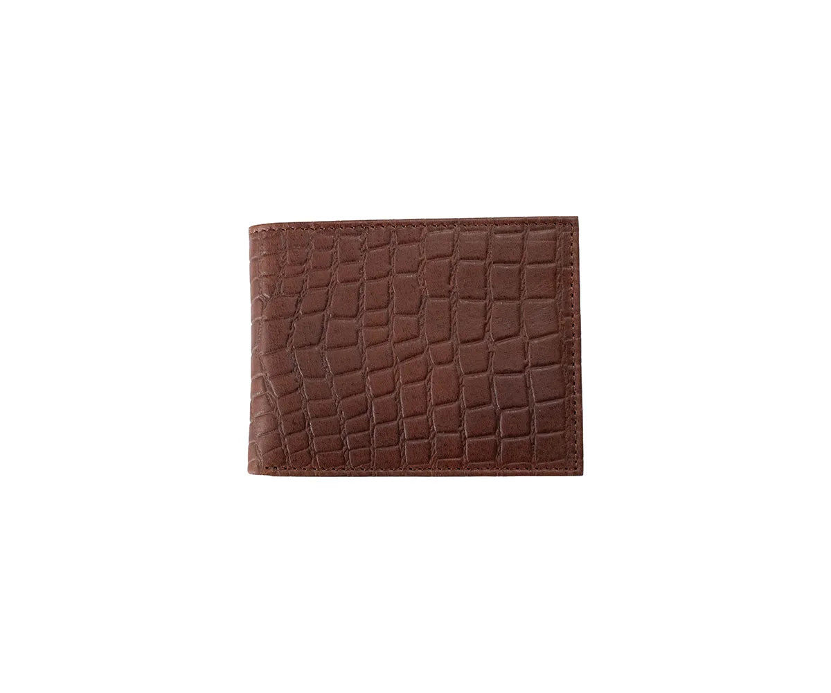 Nocona Belt Co.® Embossed Crocodile Print Bi-Fold