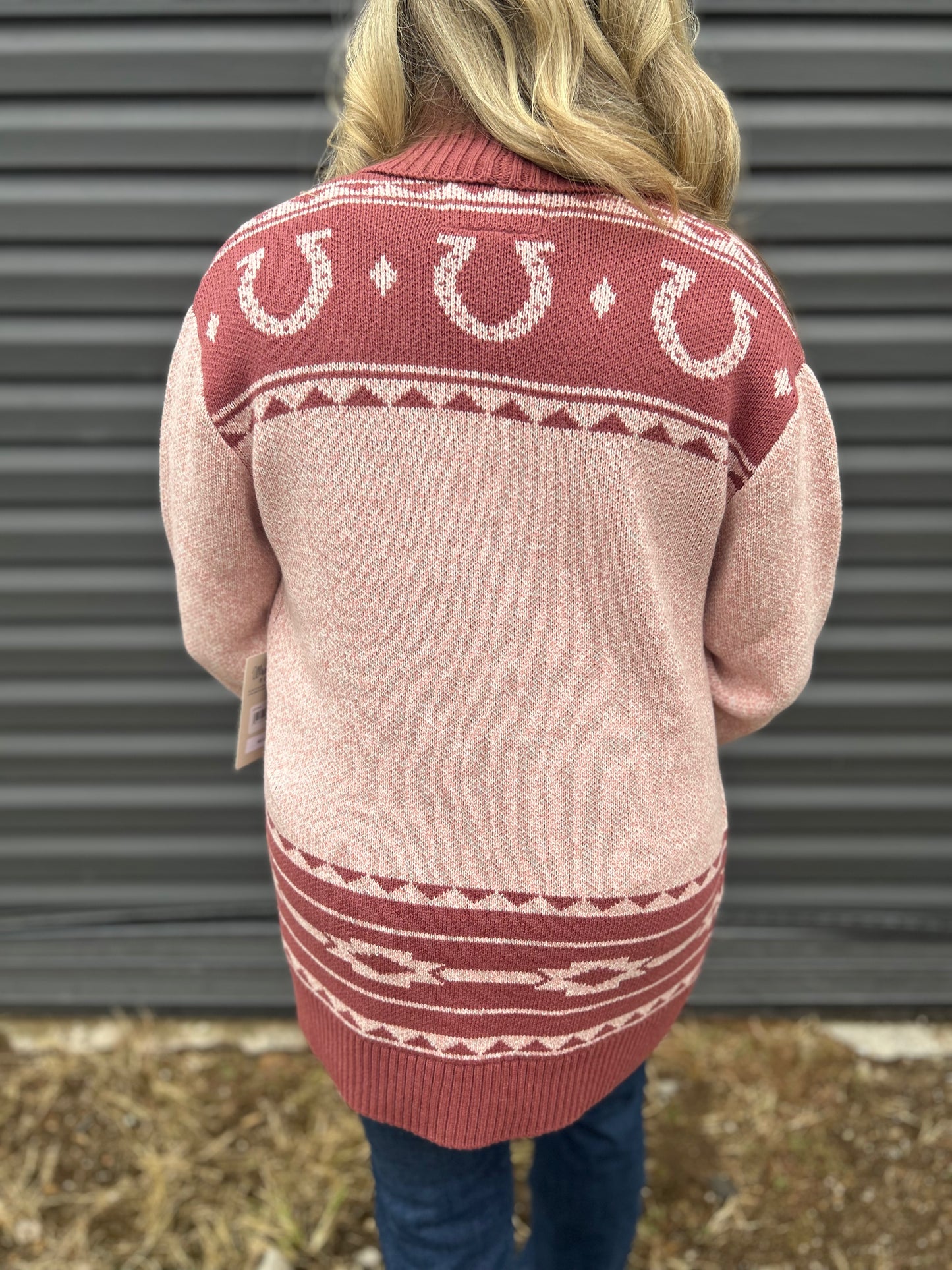 Wrangler Retro Vintage Sweater Cardigan- Pink