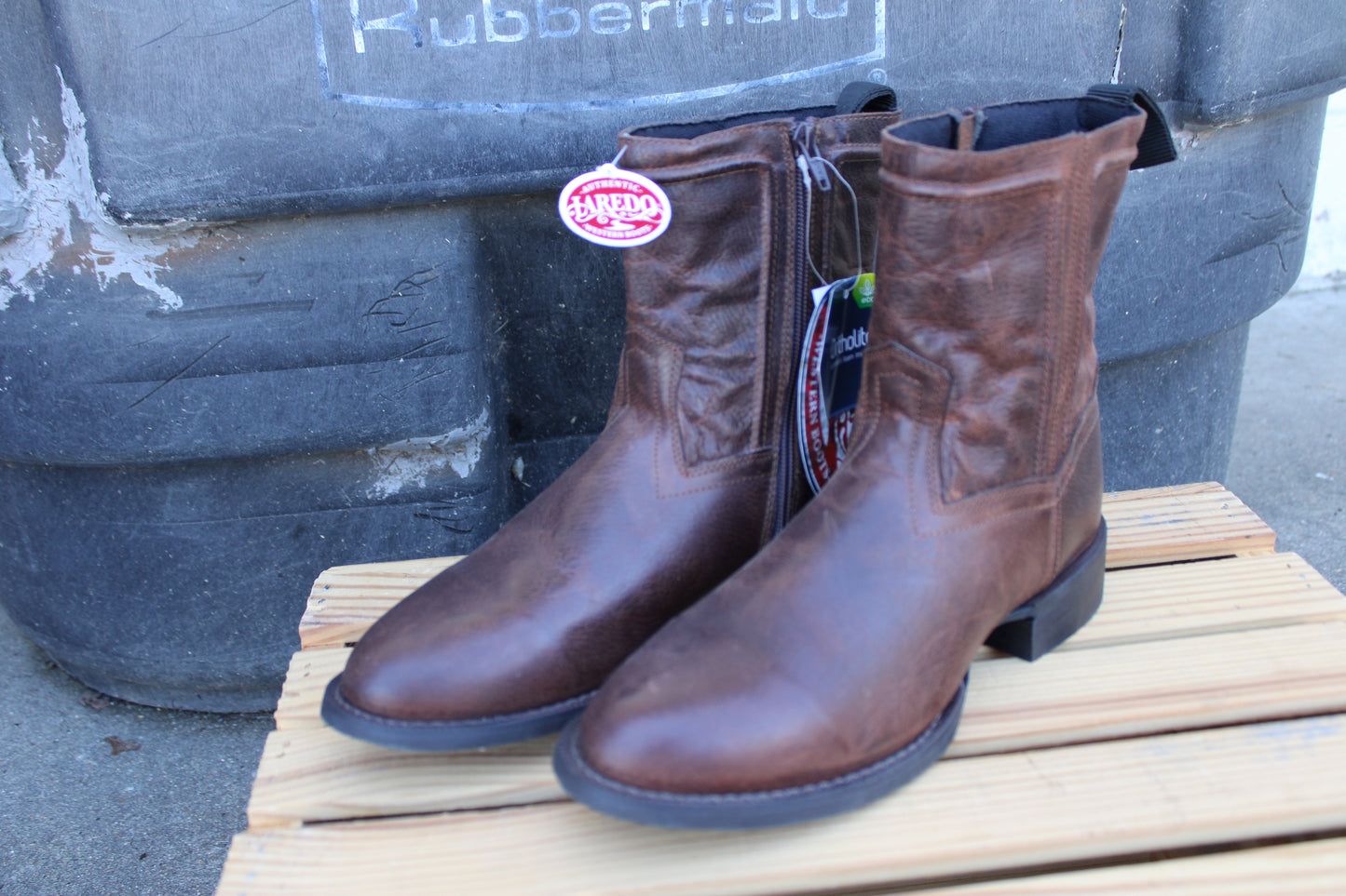 Laredo 62084 Brown Half Boot with Zipper
