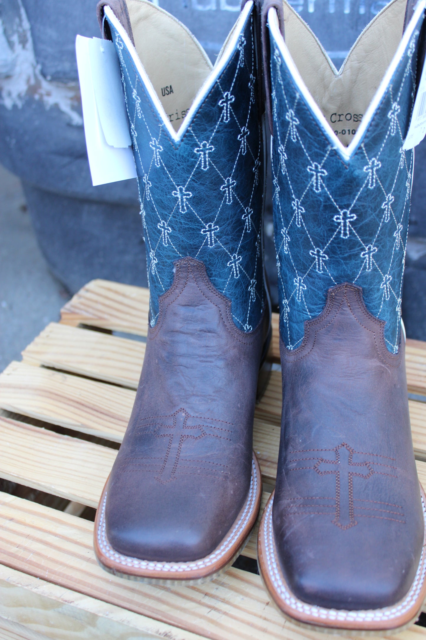 Tin Haul Boots-Criss-Cross Cross