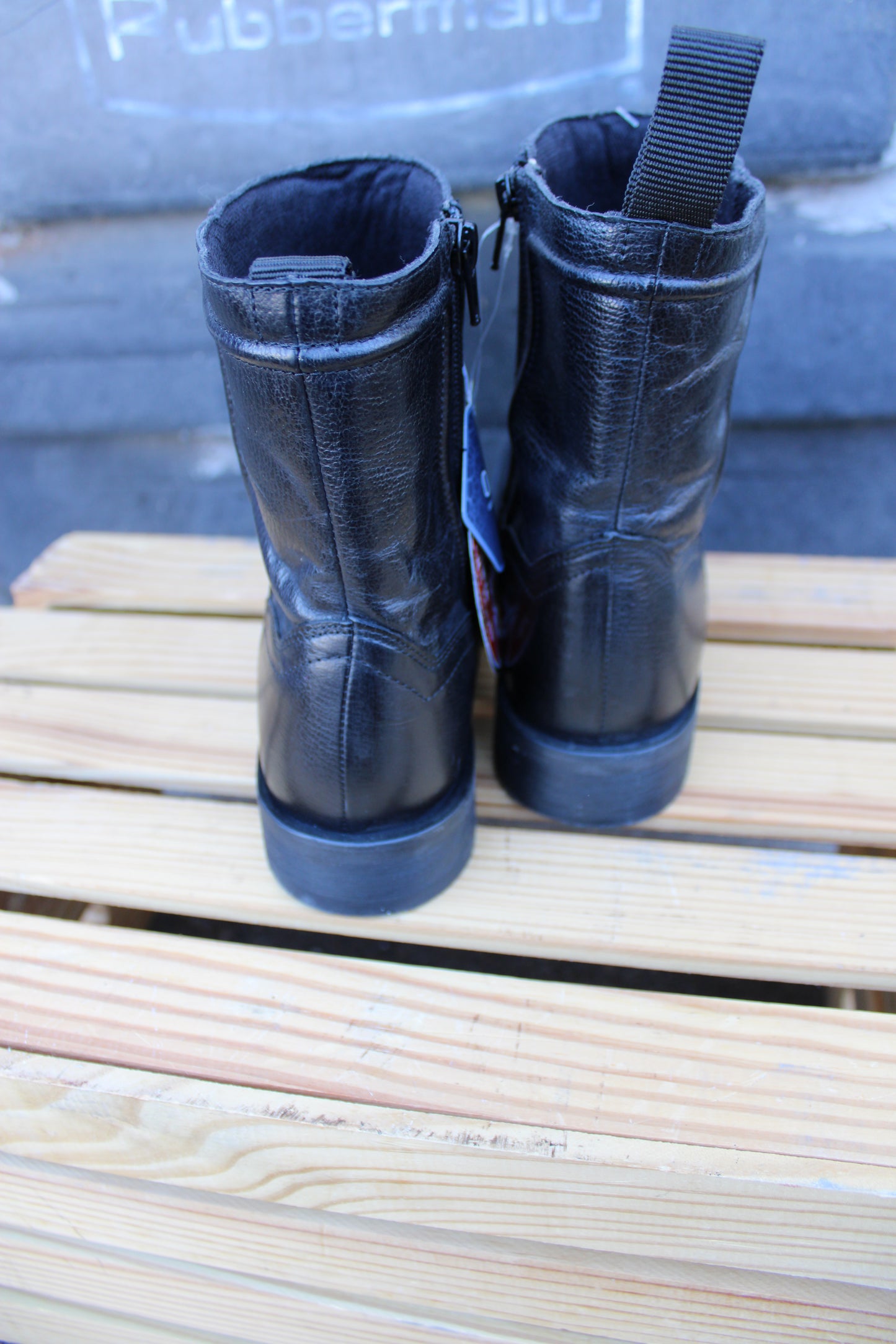 Laredo-Black Half Boot with Zipper