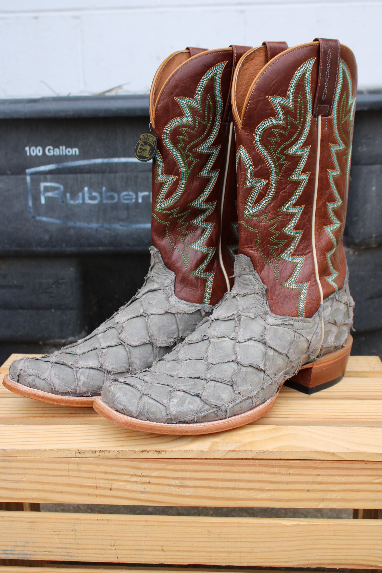 Dan Post Cowboy Certified- Riggs Grey Pirarucu - 10 Dan Post Cowboy Certified- Riggs Grey Pirarucu - 10