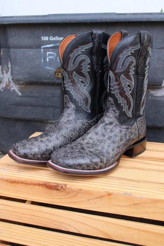 Dan Post Cowboy Certified- Alamosa Full Quill Ostrich- Gray