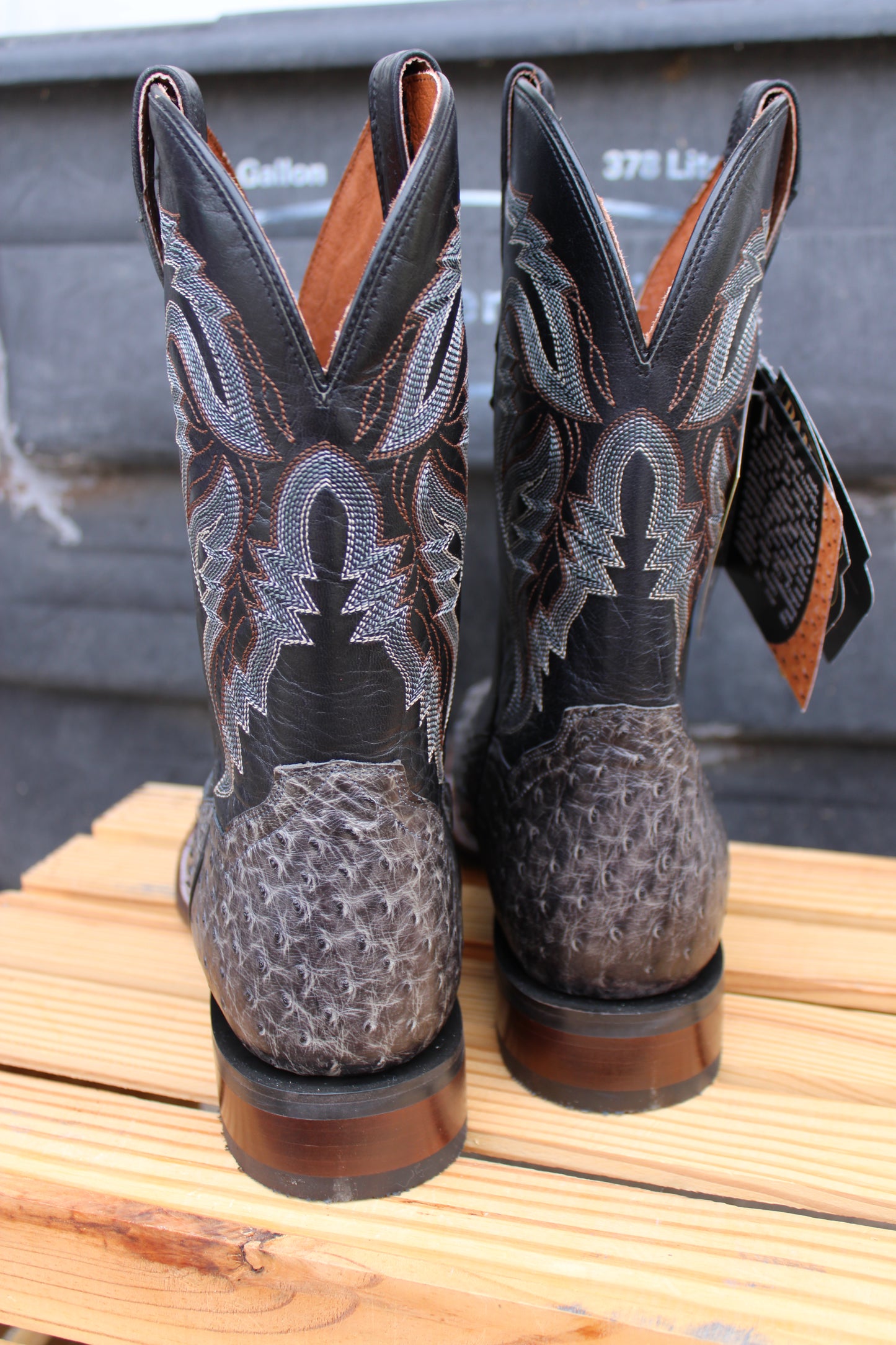 Dan Post Cowboy Certified- Alamosa Full Quill Ostrich- Gray
