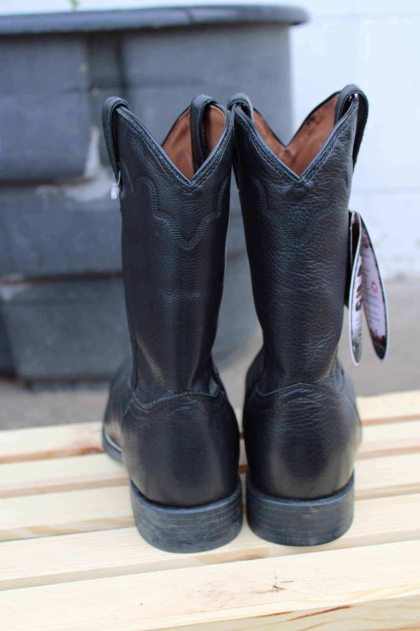Justin 3903 Black Square Toe