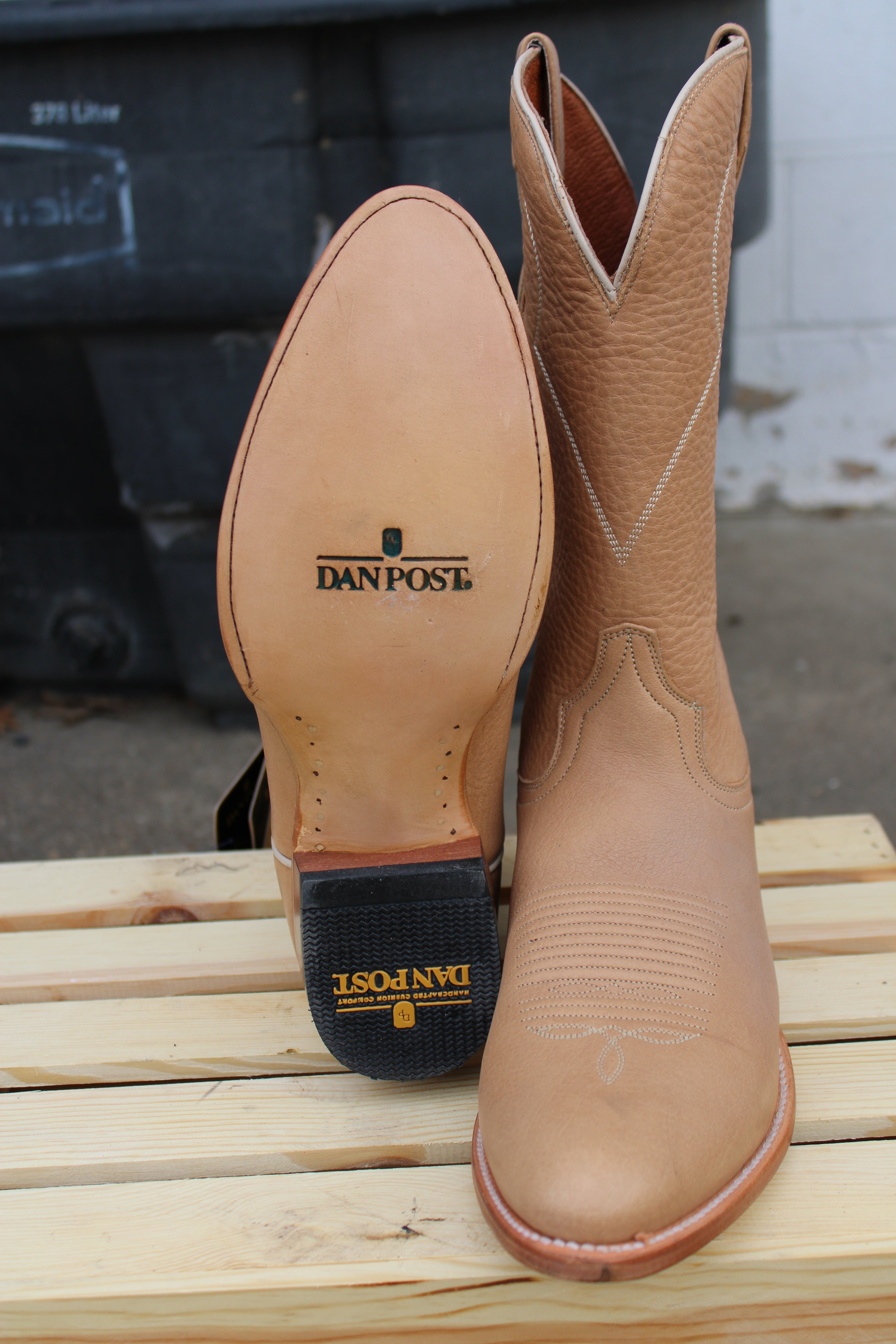 Dan Post Pike Natural Leather Western Boots | Discontinued Sale