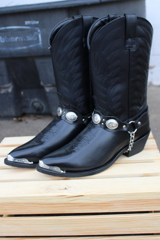 Laredo-Black Snip Toe with Toe Kick