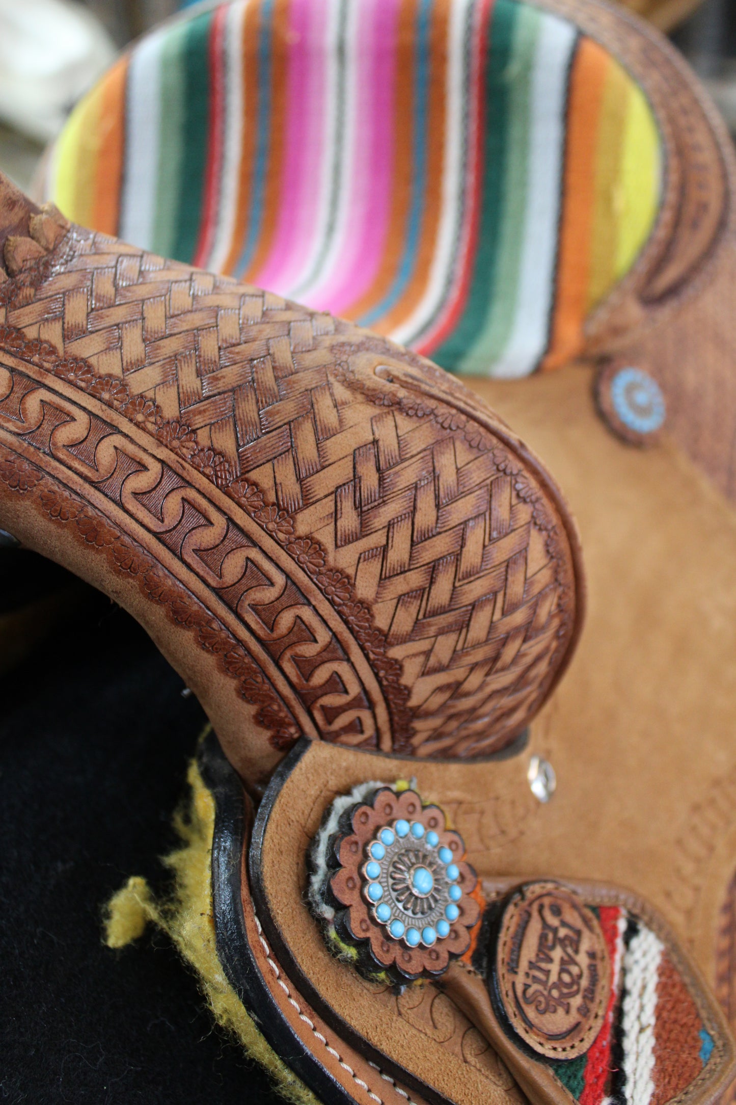 13” Silver Royal "Serape Deluxe" Barrel Saddle