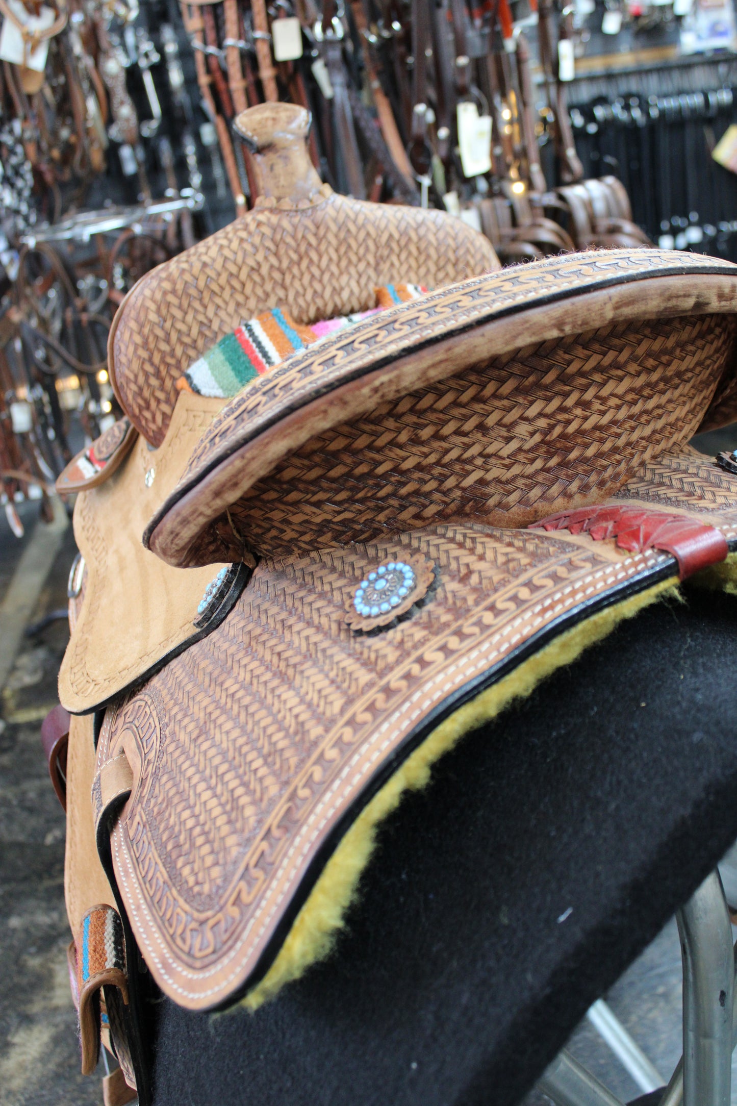 13” Silver Royal "Serape Deluxe" Barrel Saddle