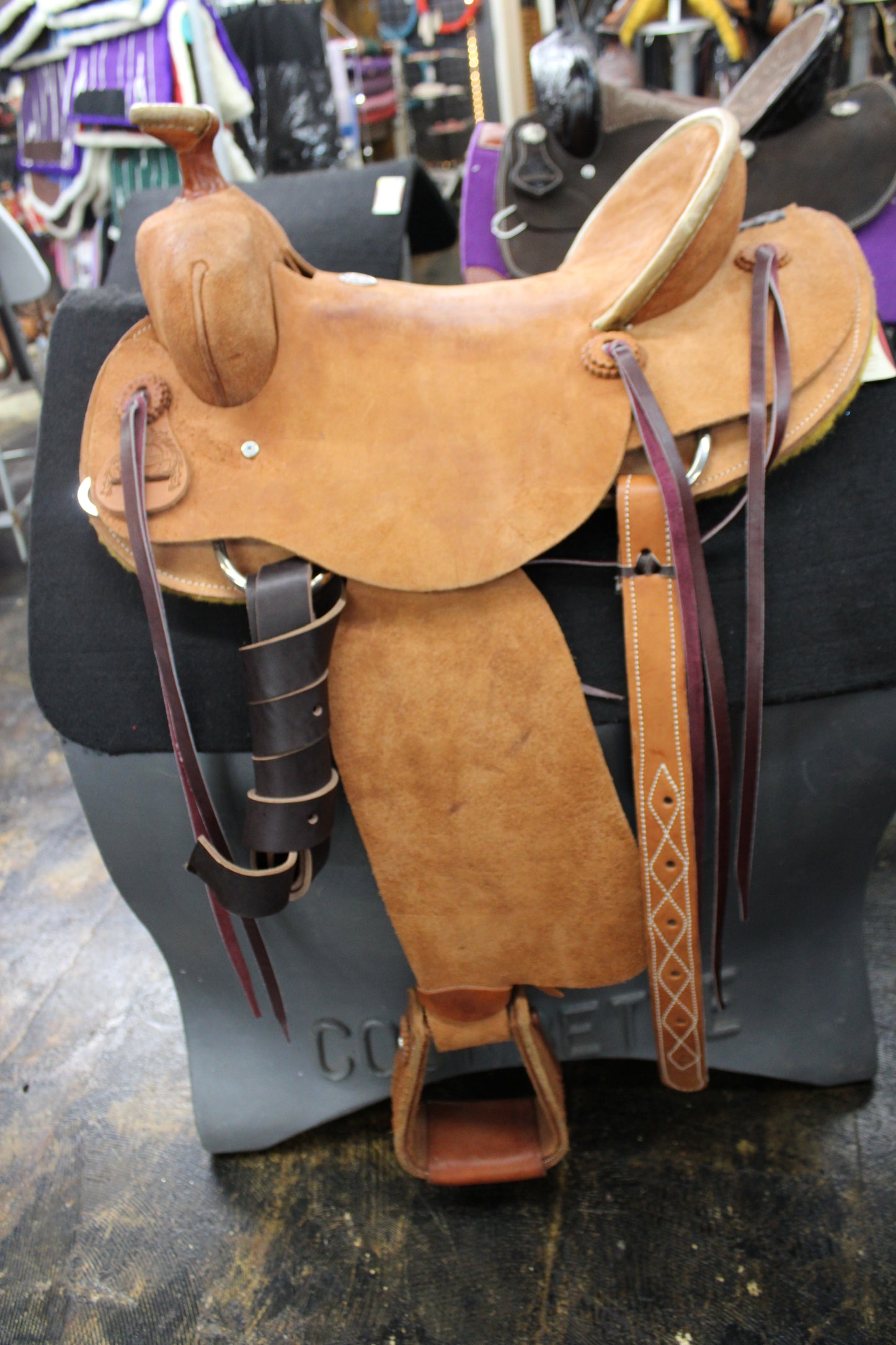 16" Longhorn Roughout Ranch Saddle