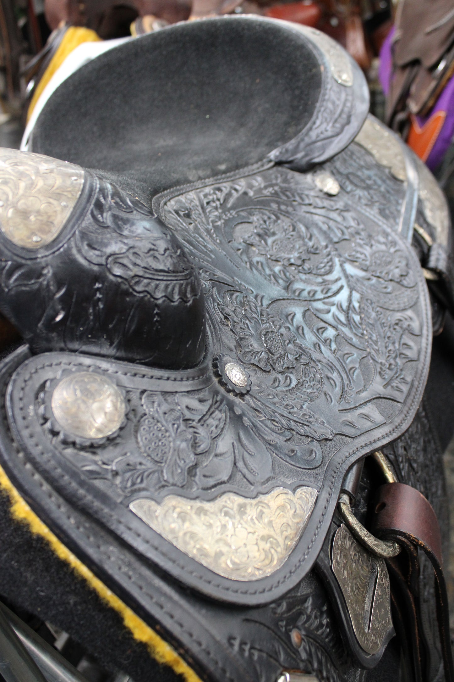 16 1/2” Silver Royal "Black Beauty" Show Saddle