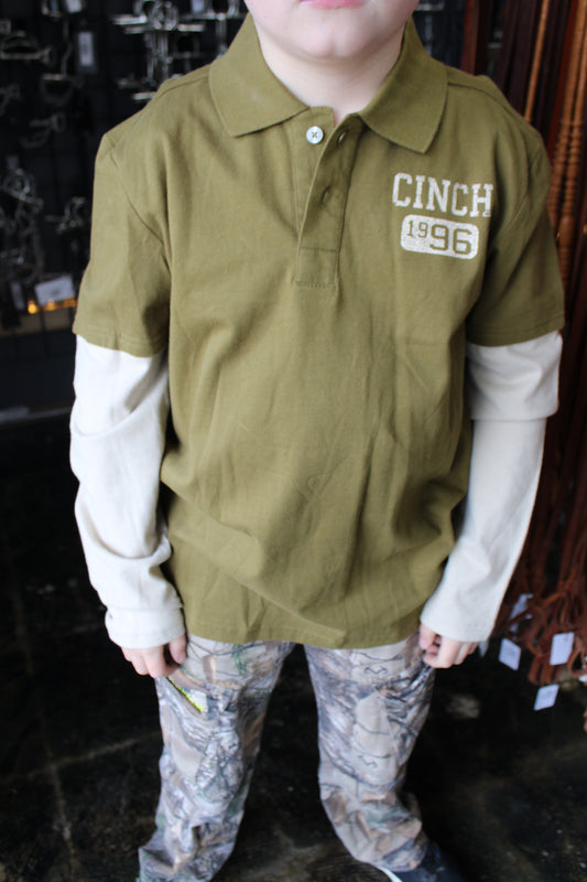 Cinch Long Sleeve Polo