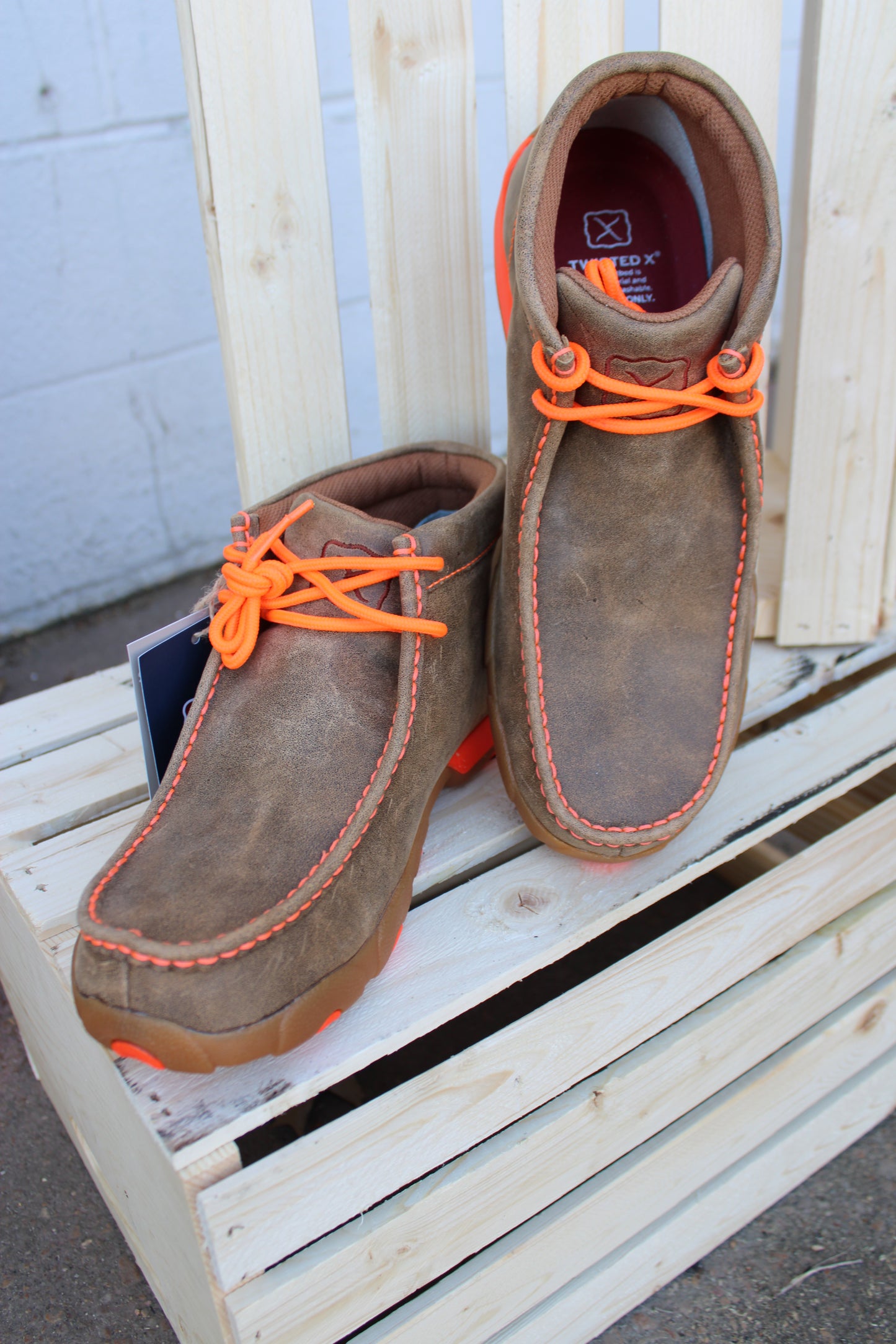 Men’s Twisted X Driving Mocs-Neon Orange