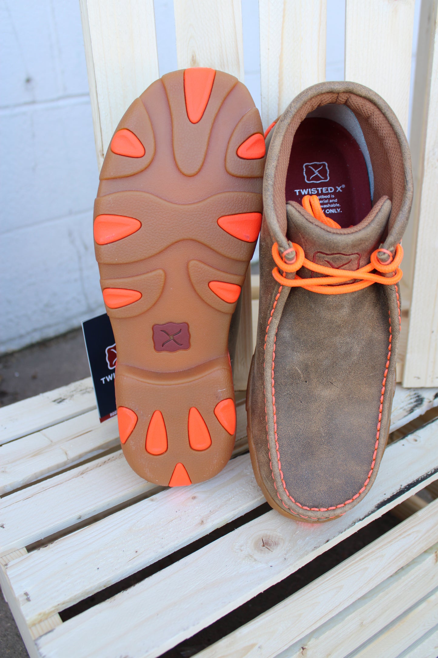 Men’s Twisted X Driving Mocs-Neon Orange