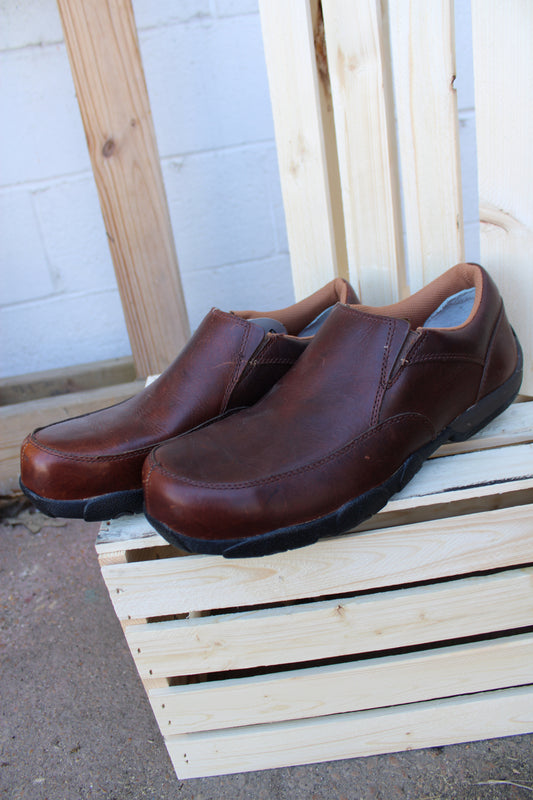 Twisted X Men’s Driving Moc Slip-On-Copper Safety Toe