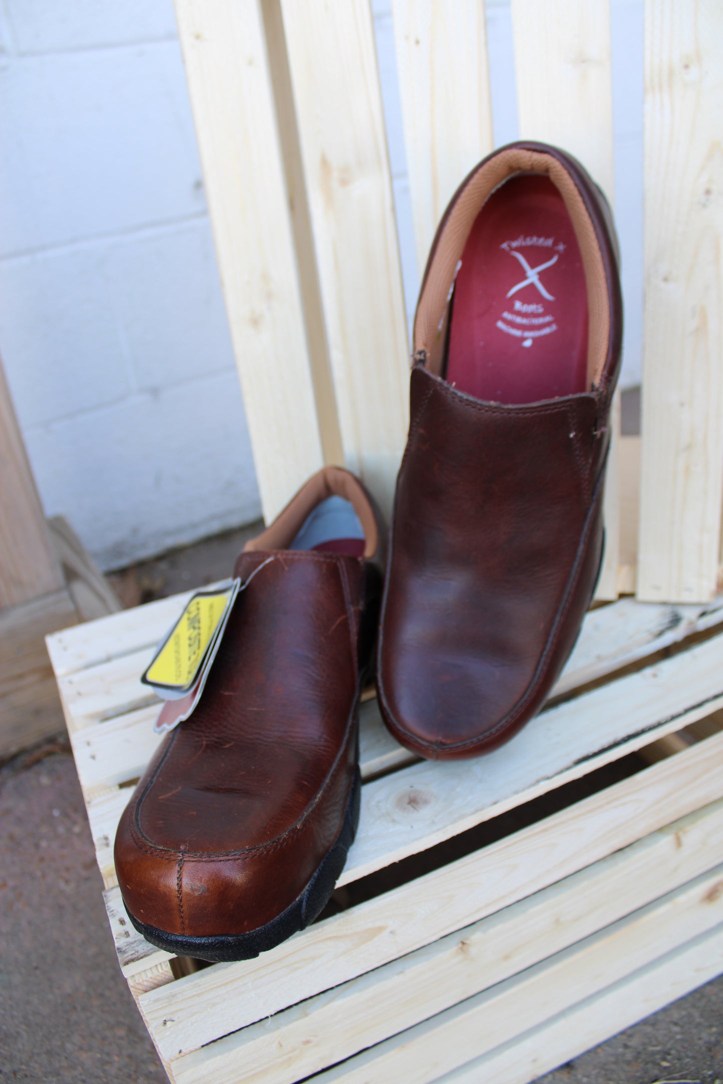 Twisted X Men’s Driving Moc Slip-On-Copper Safety Toe
