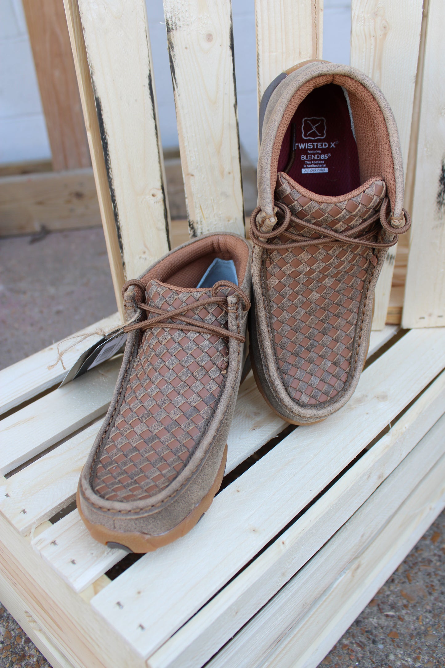 Women’s Chukka Driving Moc by Twisted X- Bomber & Tan