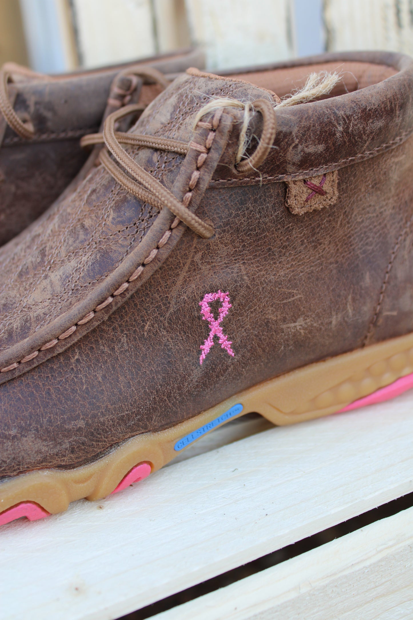 Women's Chukka Driving Moc by Twisted X-Tough Enough To Wear Pink