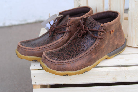 Women's Chukka Driving Moc by Twisted X-Brown Tooled