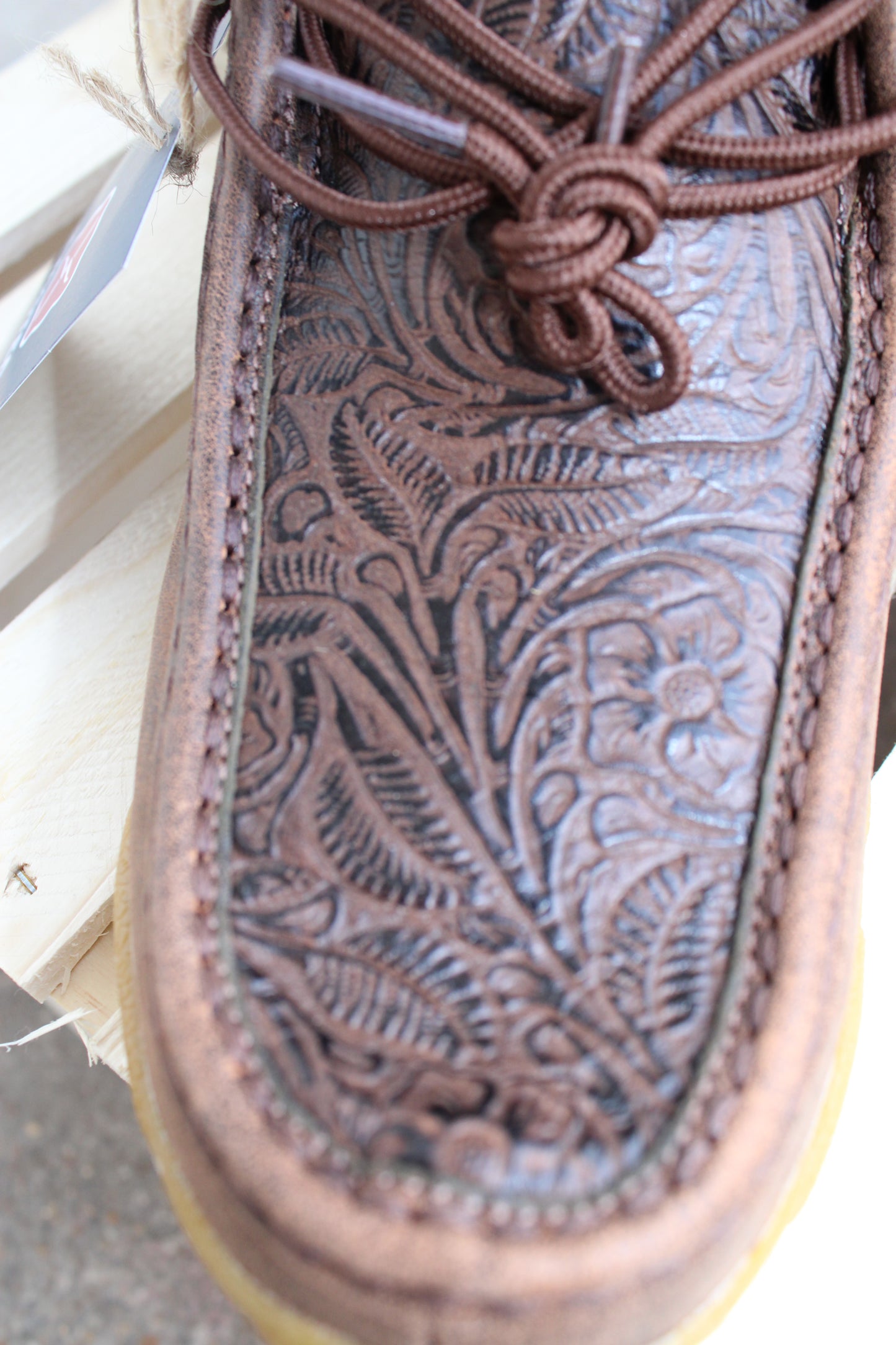 Women's Chukka Driving Moc by Twisted X-Brown Tooled