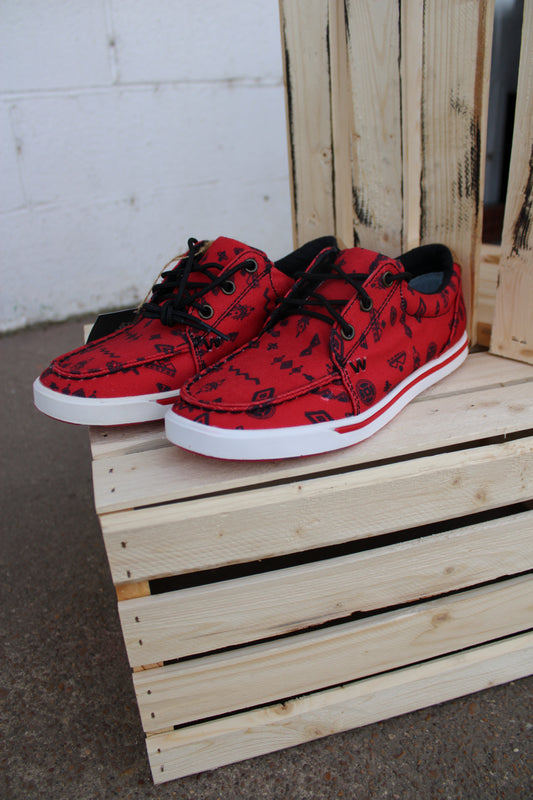 Wrangler Retro® Low Top Sneaker by Twisted X- Red & Black