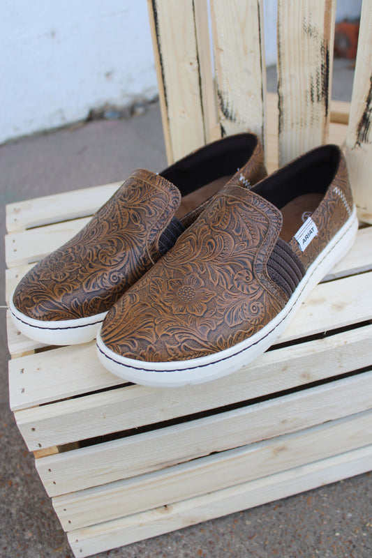 Women’s Floral Leather Slip On by Ariat®