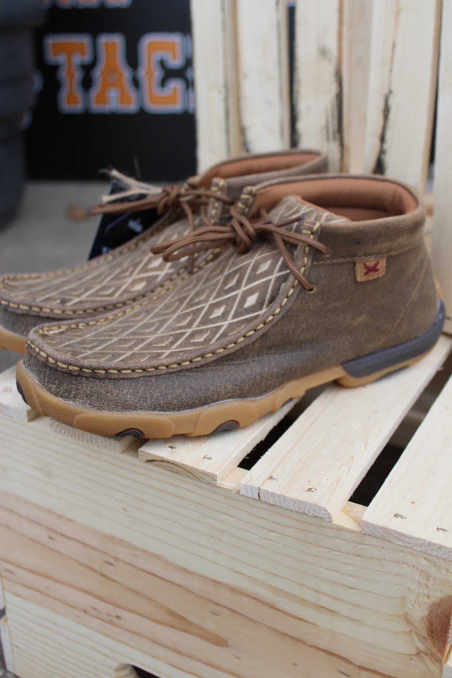 Women's Chukka Driving Moc by Twisted X- Diamond Stitch