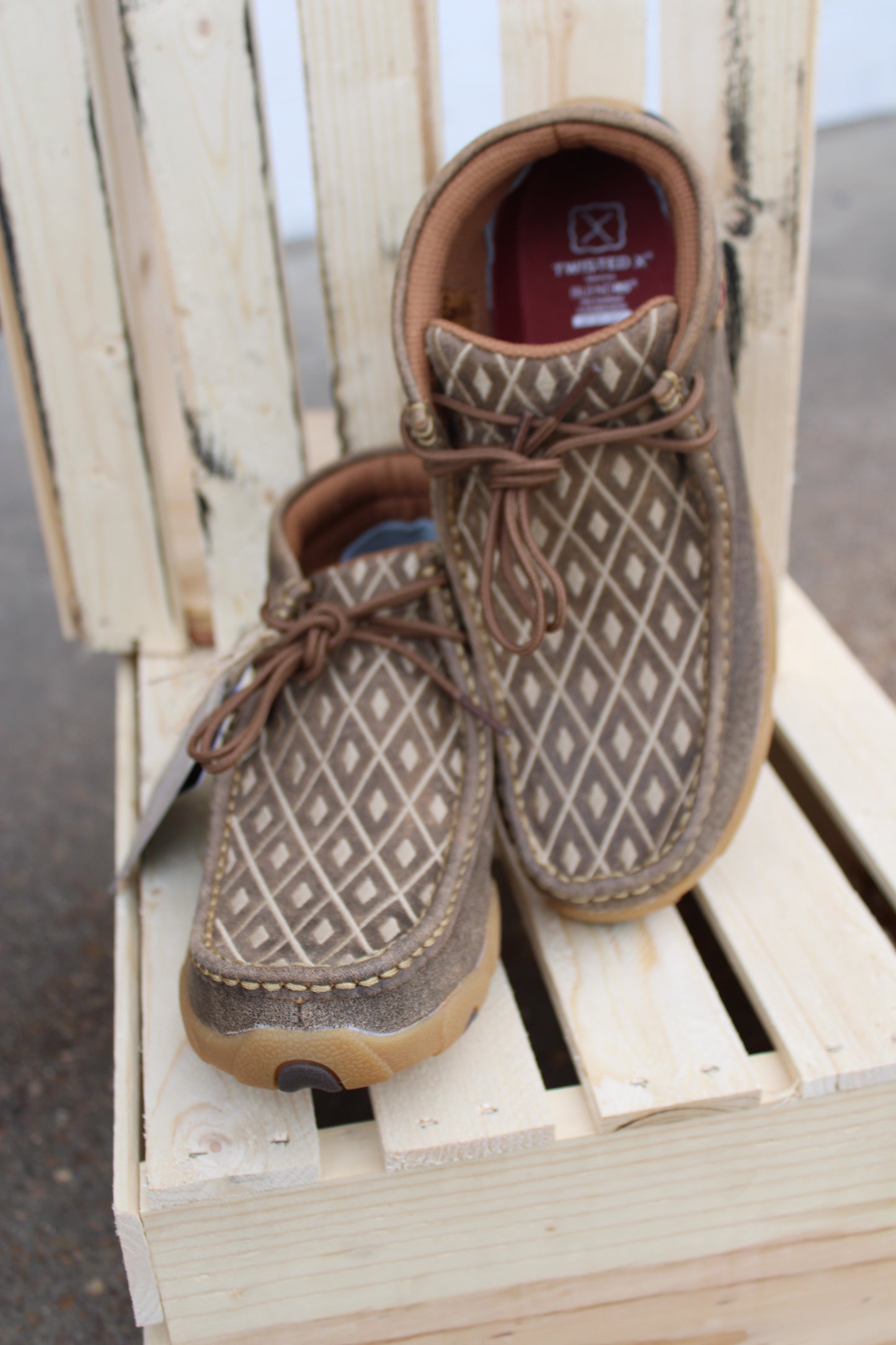 Women's Chukka Driving Moc by Twisted X- Diamond Stitch