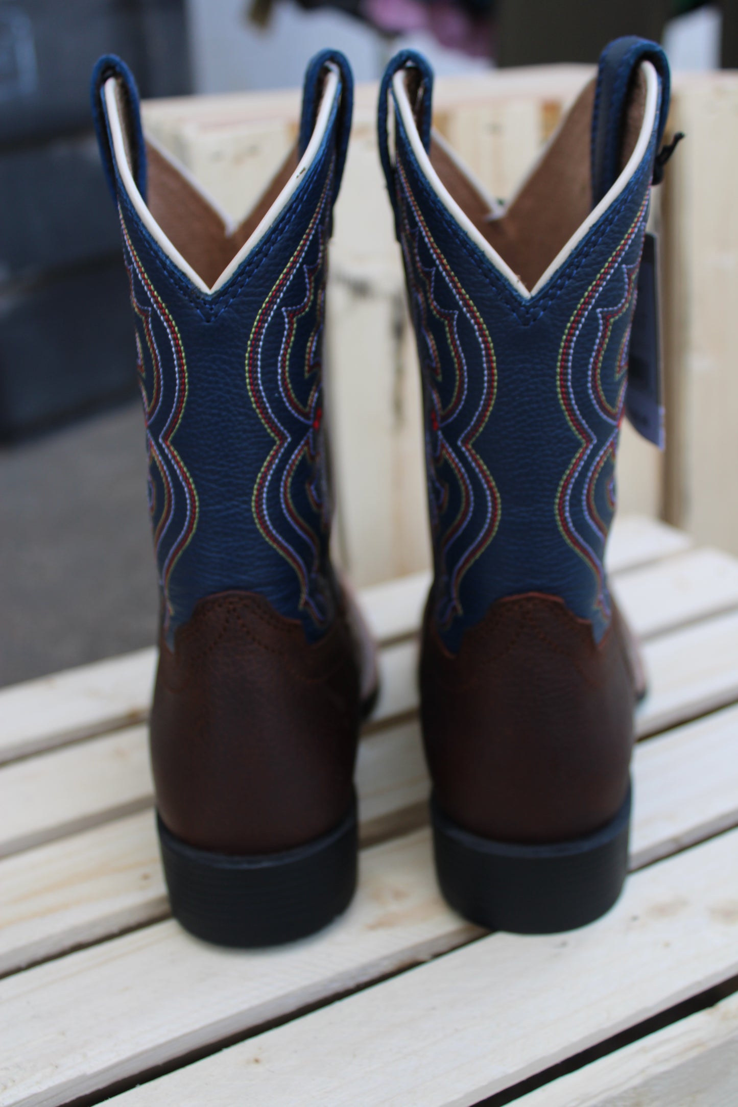 Ariat- Kid's Quickdraw Boot- Brown Oiled Rowdy and Royal