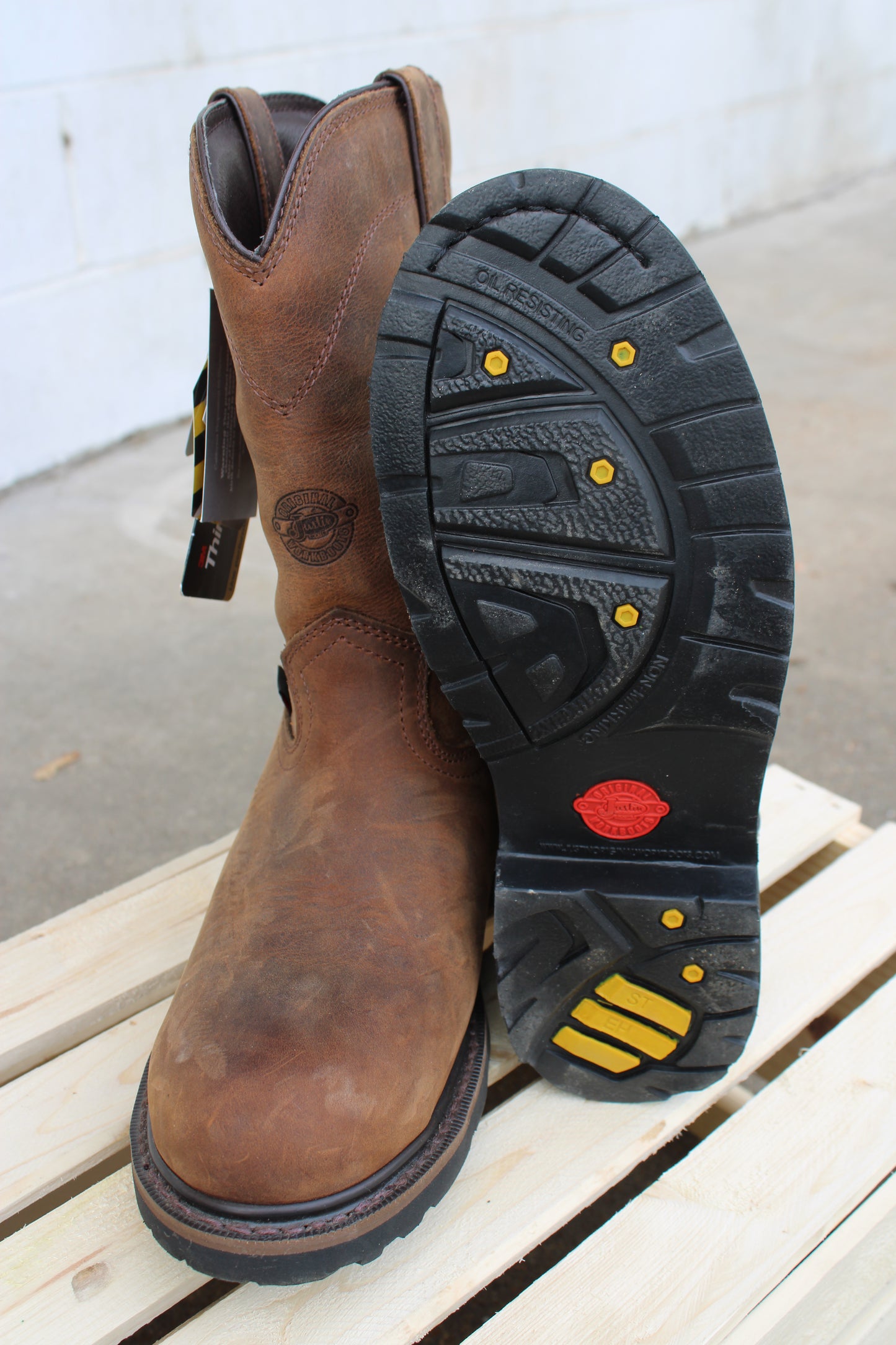 Justin Work® Insulated Pull On Steel Toe Boot