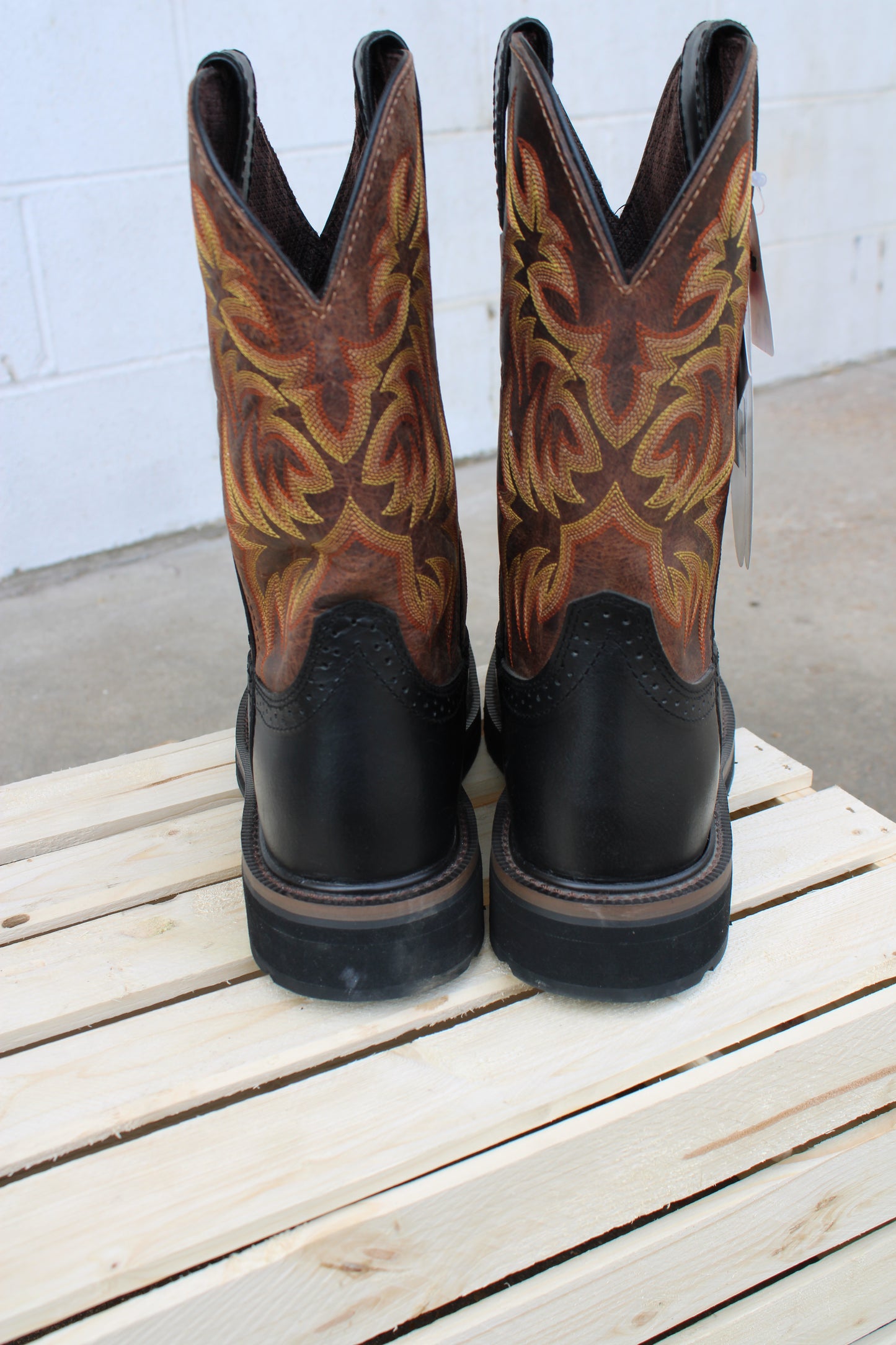 Justin ASTM Composite Square Toe Boot- Black & Tan