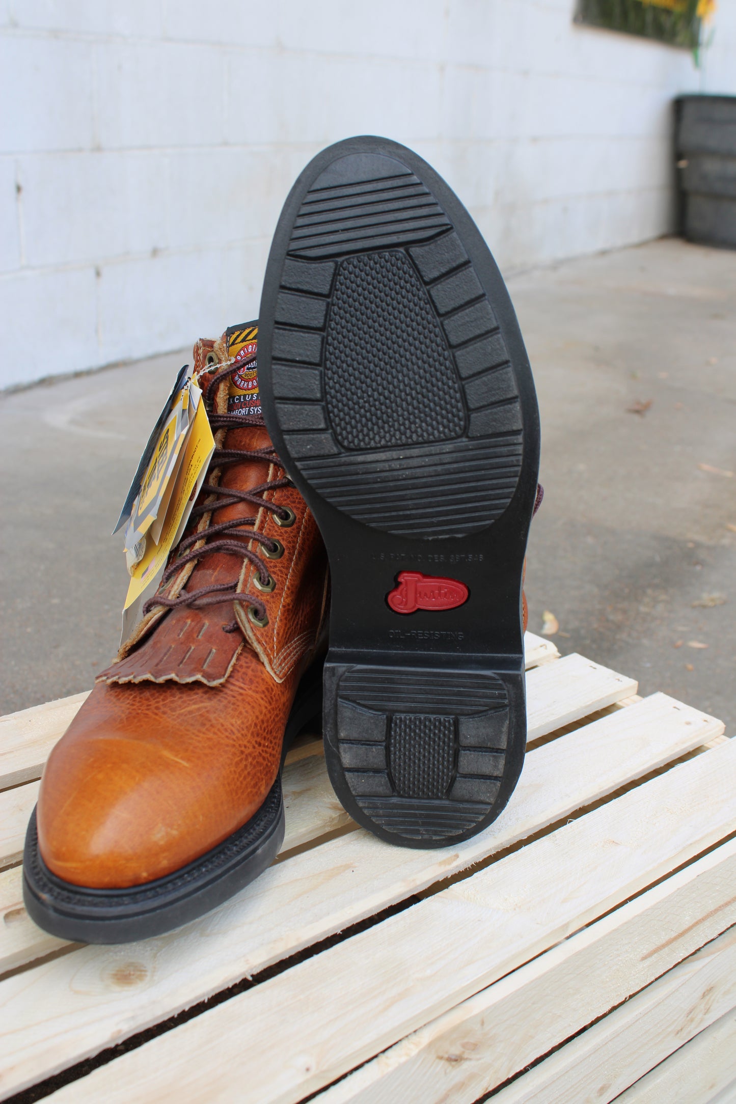 Justin® 772 Boots- Lace Up Work Boots-CLEARANCE