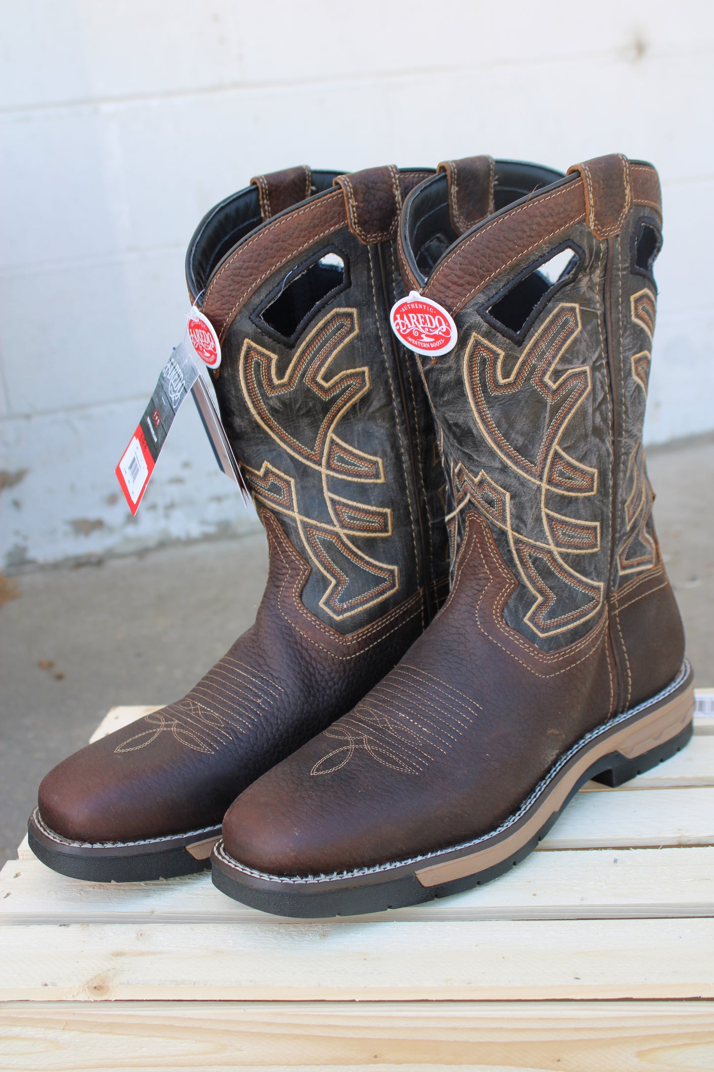 Laredo Work® 11"  Nazca-Brown & Charcoal Work Boot