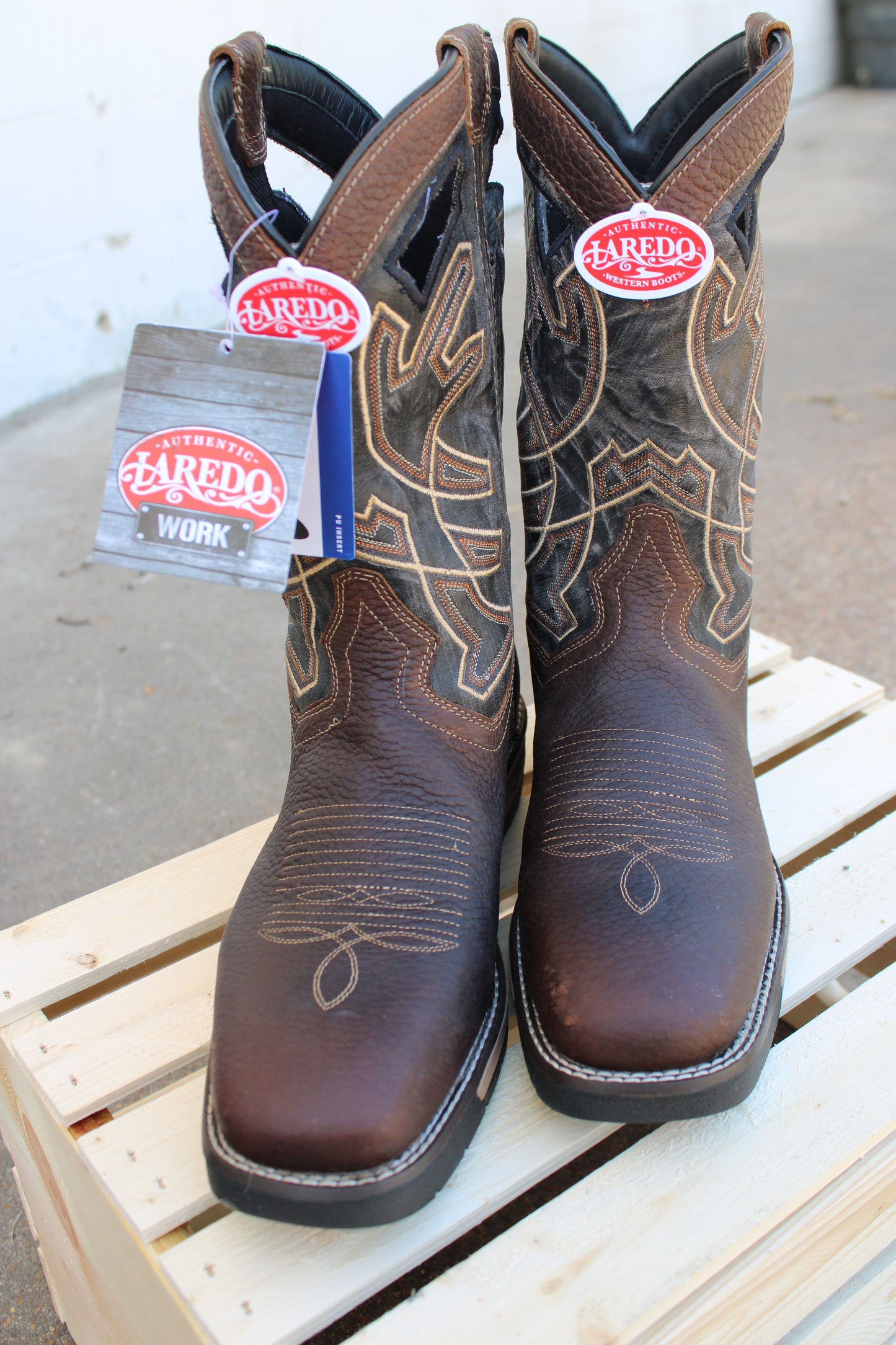 Laredo Work® 11"  Nazca-Brown & Charcoal Work Boot
