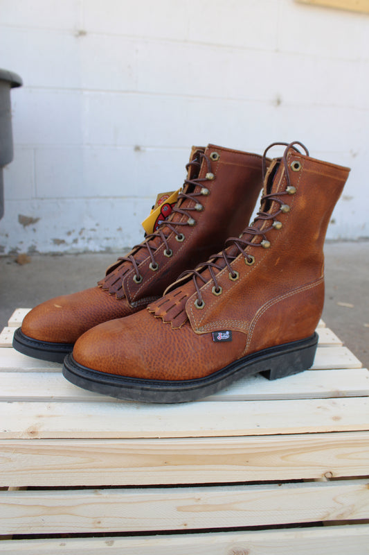 Justin® 766 Men's Double Comfort Lace-Up Work Boot-Steel Toe-CLEARANCE