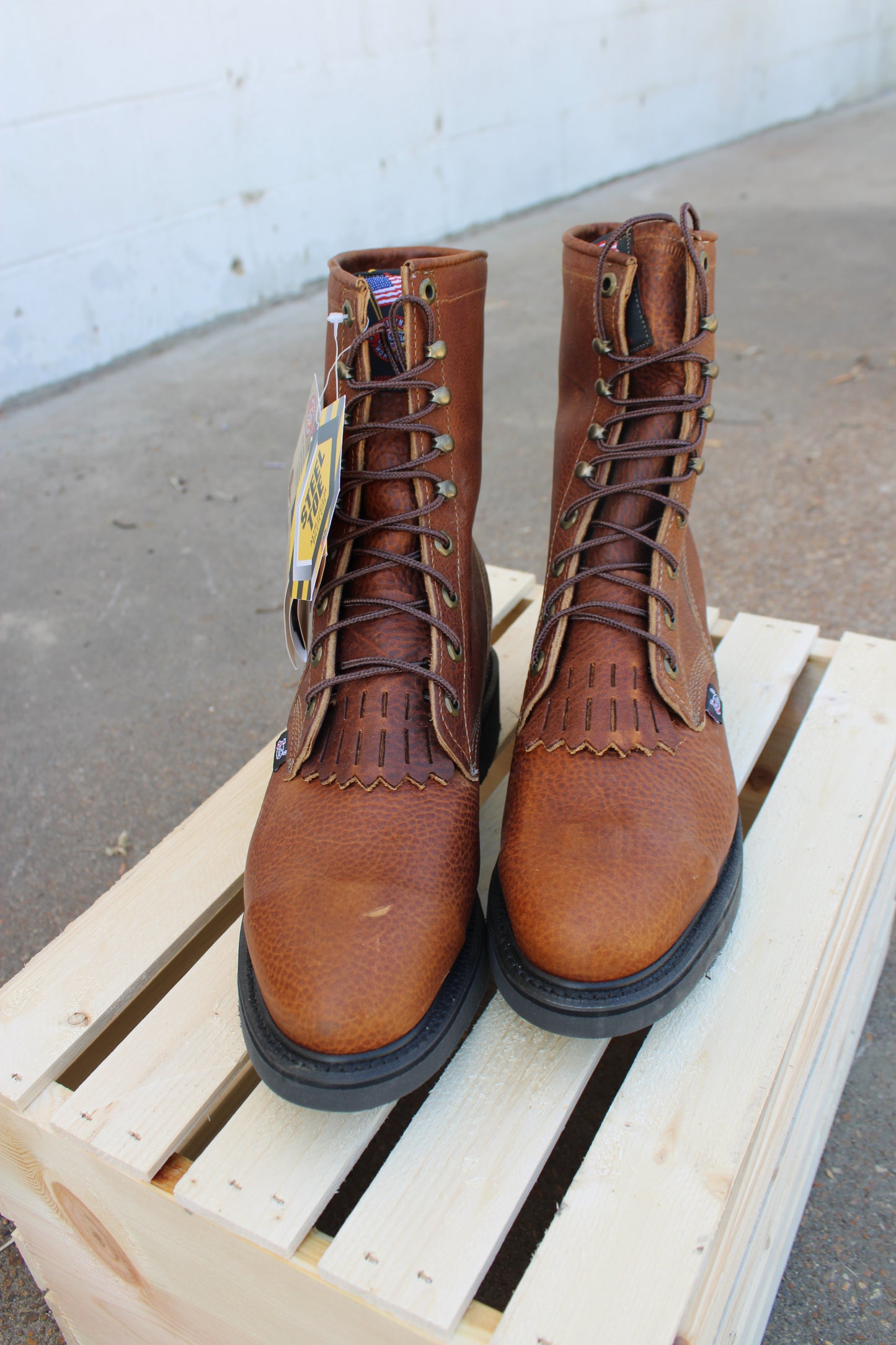 Justin® 766 Men's Double Comfort Lace-Up Work Boot-Steel Toe-CLEARANCE