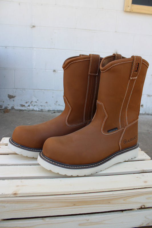 Ariat Rebar® Work Wedge Pull-On Composite Toe-Golden Grizzly