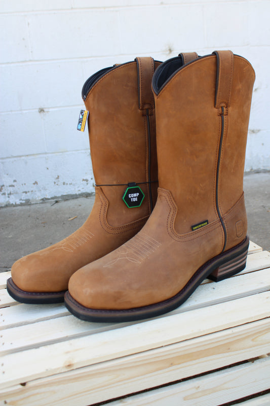 Dan Post Composite Toe Work Boot- Brown Oily