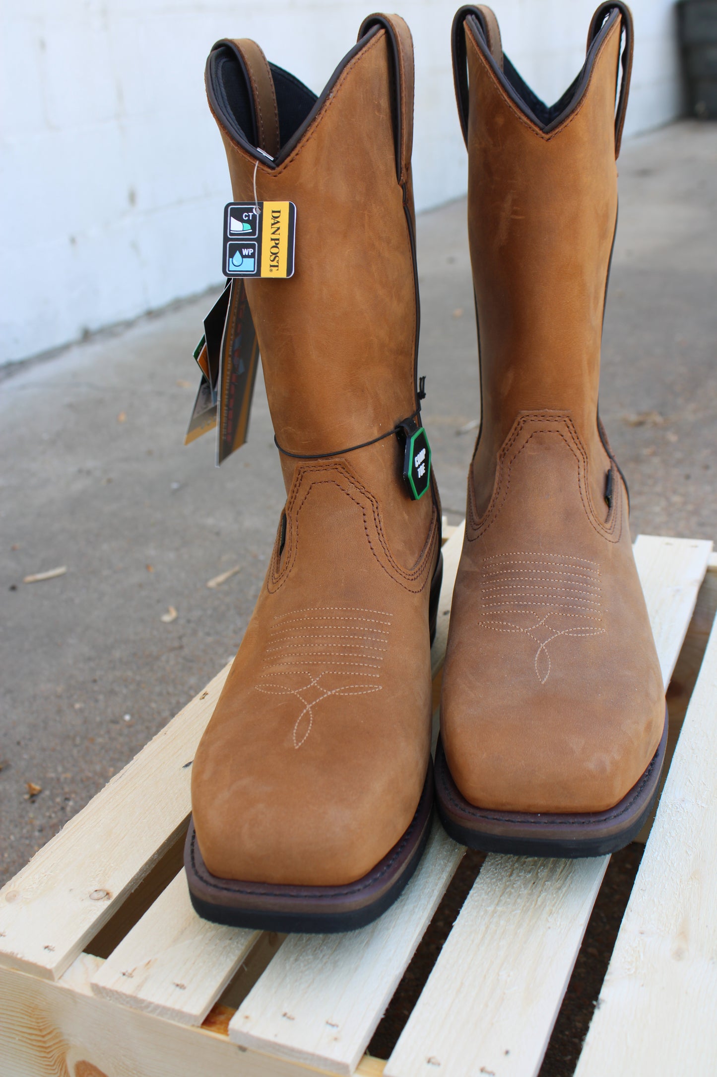 Dan Post Composite Toe Work Boot- Brown Oily
