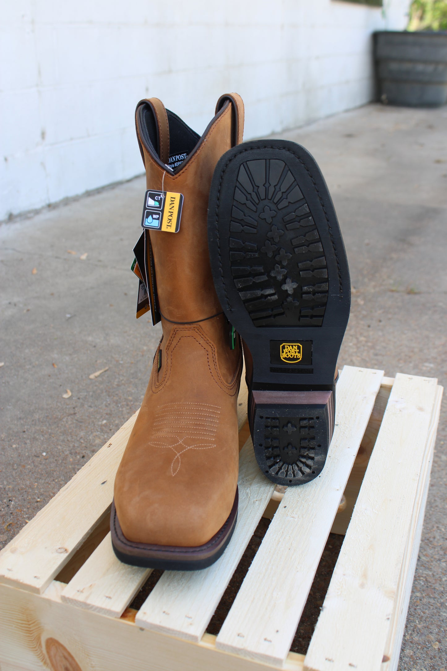 Dan Post Composite Toe Work Boot- Brown Oily