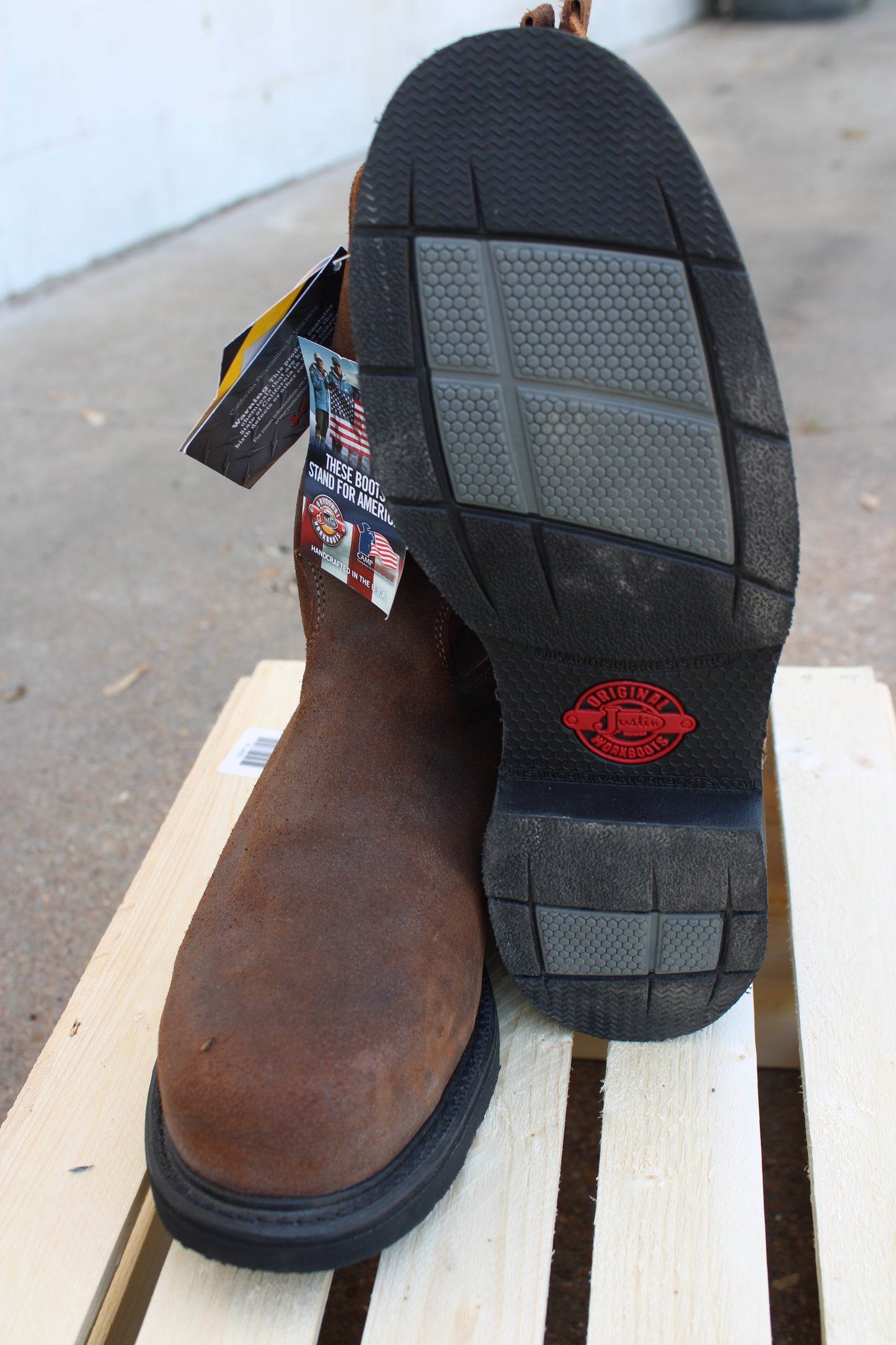 Justin Original® Steel Toe Workboot- Brown Roughout