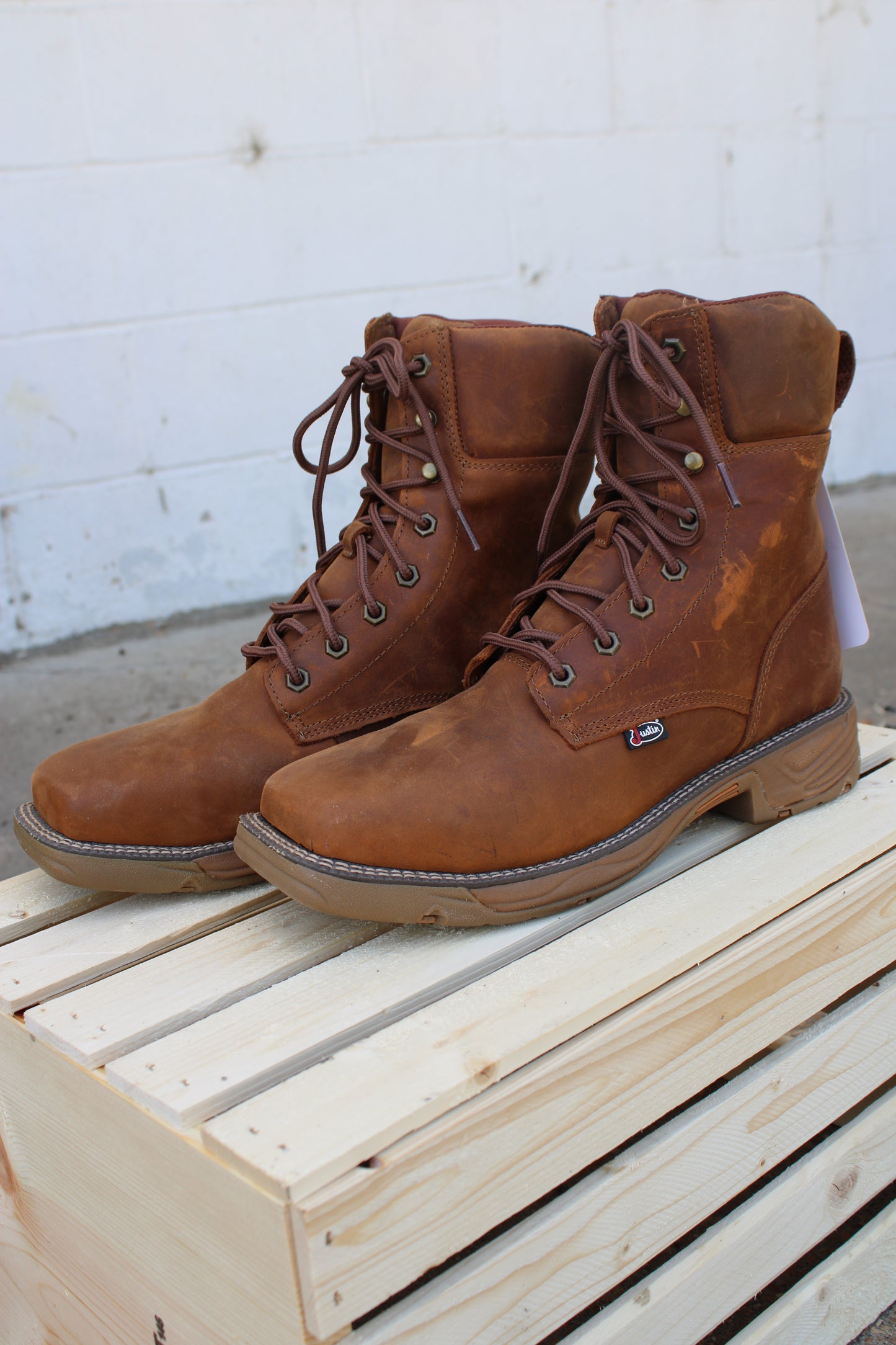 Justin®  Work Square Toe Lace-Up Work Boot-Composite Toe