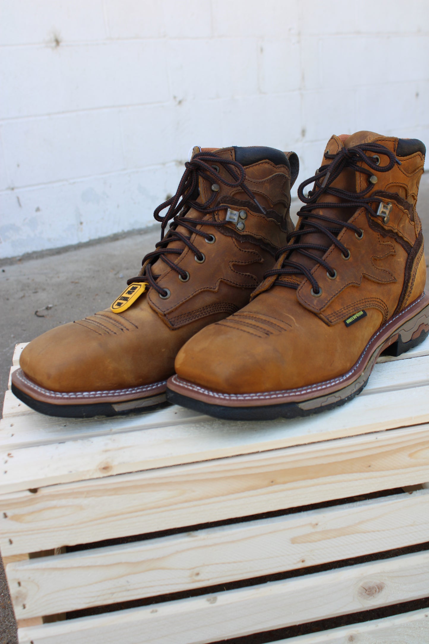 Dan Post Boots® 6" Lace-Up Steel Toe Work Boot-Flame