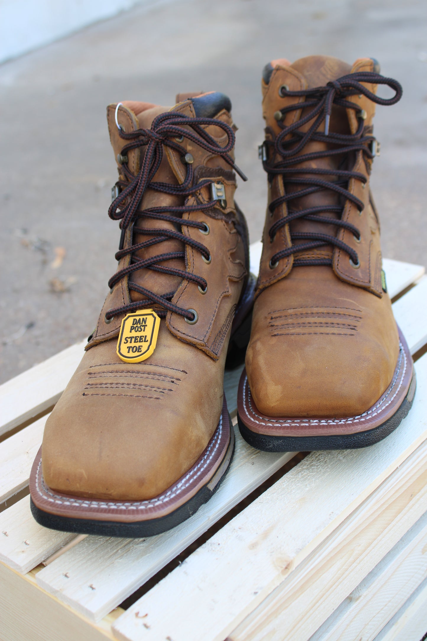 Dan Post Boots® 6" Lace-Up Steel Toe Work Boot-Flame