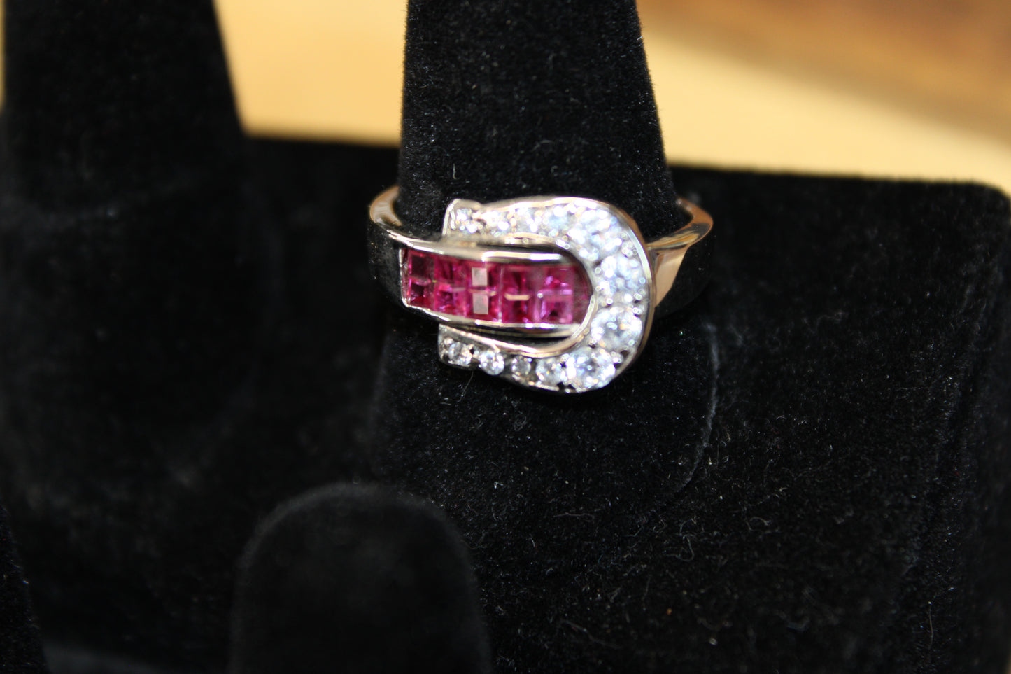Pink Buckle Ring by Kelly Herd Designs