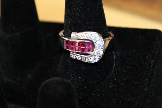 Pink Buckle Ring by Kelly Herd Designs